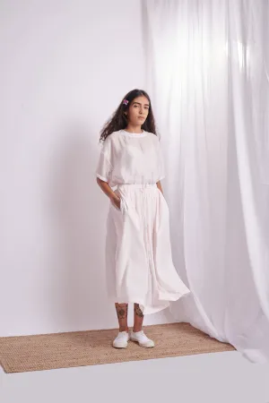 The Plavate I Okhota Just a cool look Co-ord Set Silk Cotton White,Pink Sky Blue Daily Collection AW22-38
