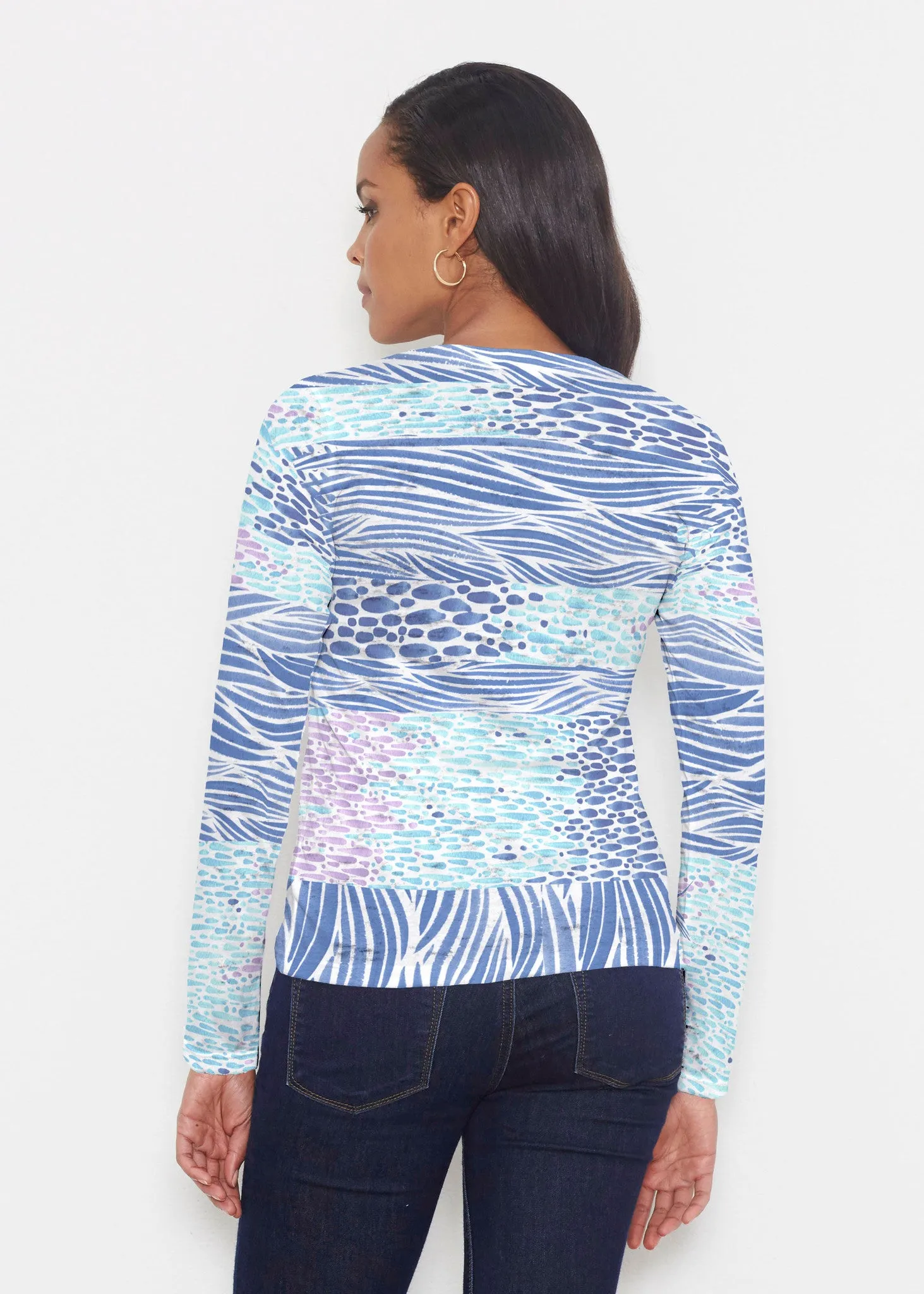 Tidal Stripe (11080) ~ Signature Long Sleeve Crew Shirt