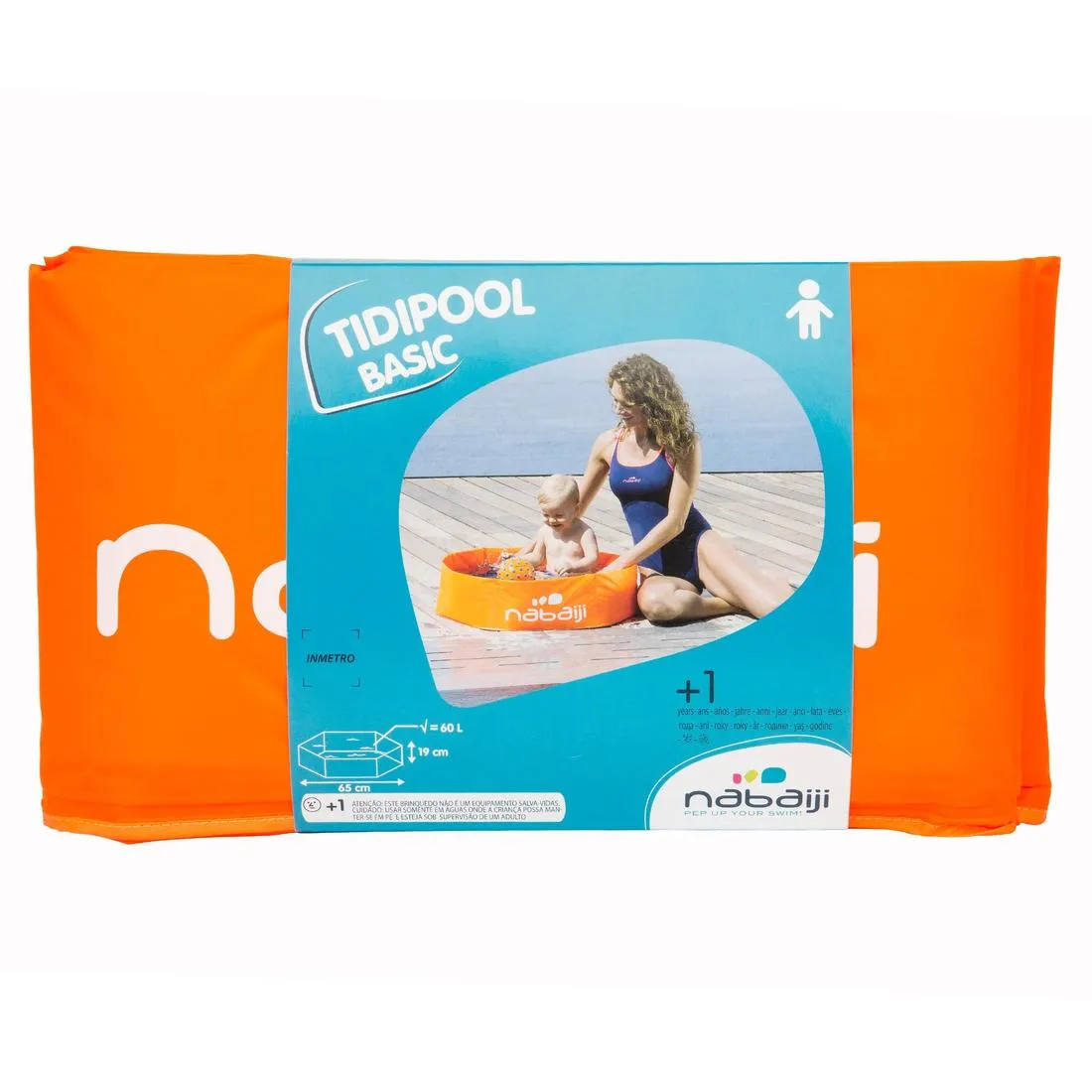 TIDIPOOL BASIC 75 m diameter foam paddling pool for infants - Orange