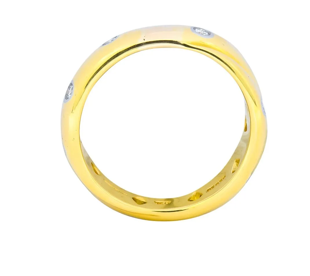Tiffany & Co. Diamond 18 Karat Yellow Gold Platinum Etoile Band Ring