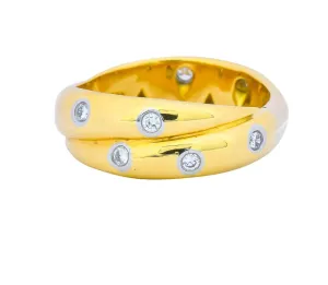Tiffany & Co. Diamond 18 Karat Yellow Gold Platinum Etoile Band Ring
