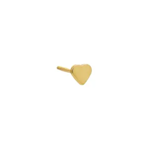 Tiny Solid Heart Stud Earring