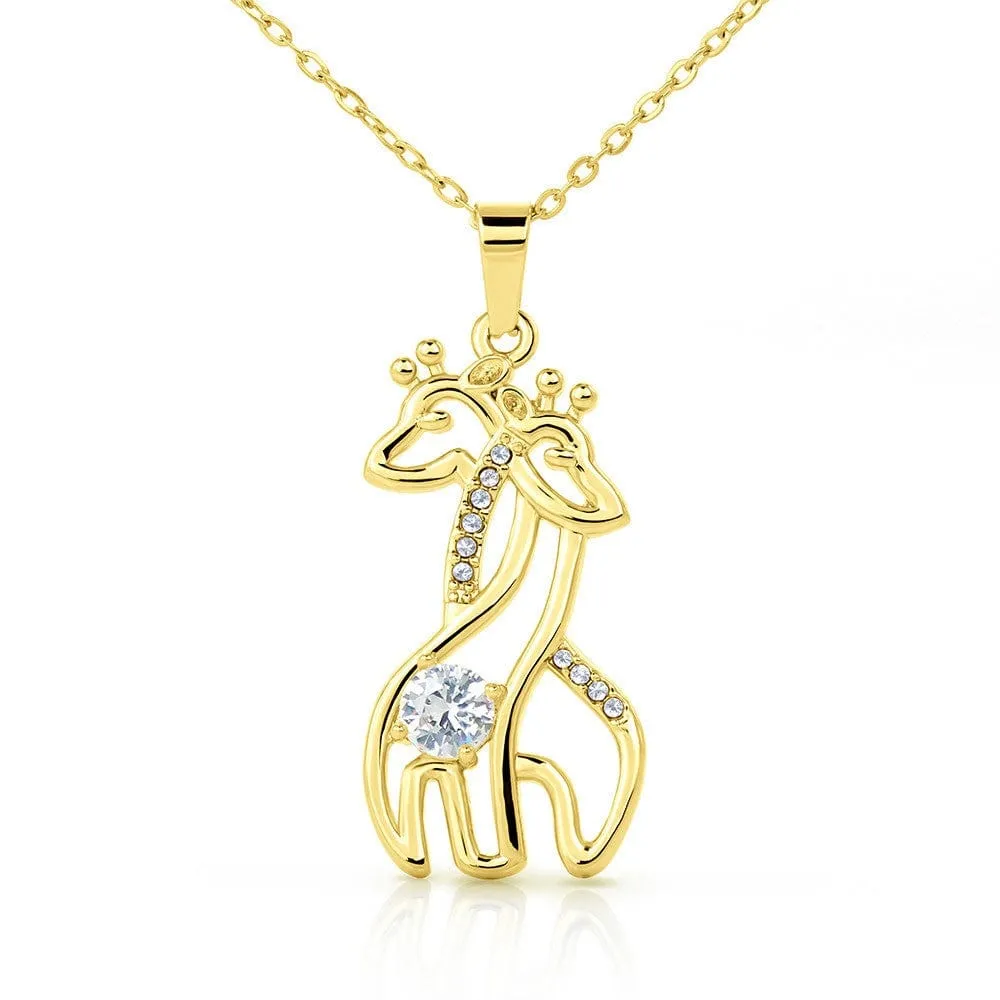 To My Niece, I Wish You The Strength To Face Challenges - Graceful Love Giraffe Necklace Message Card