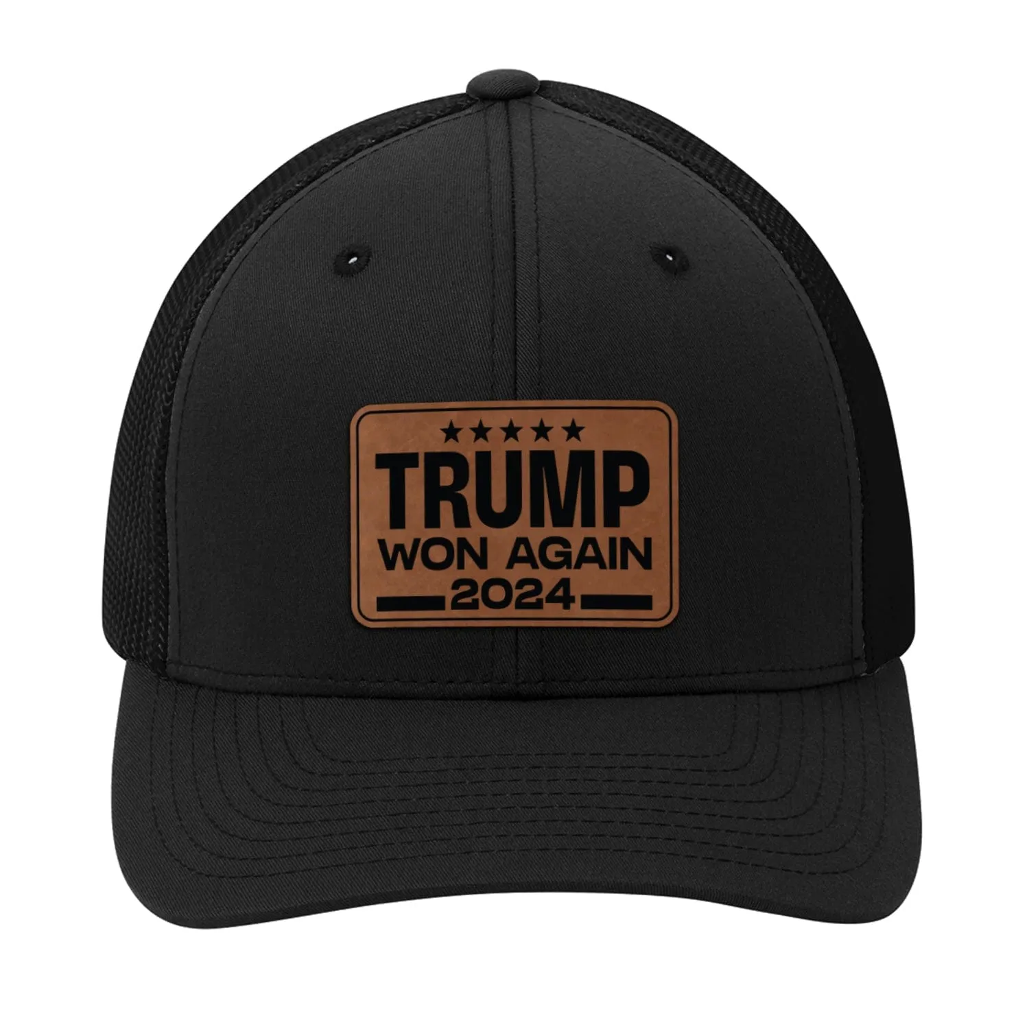 Trump Won Again 2024 Leather Patch Hat