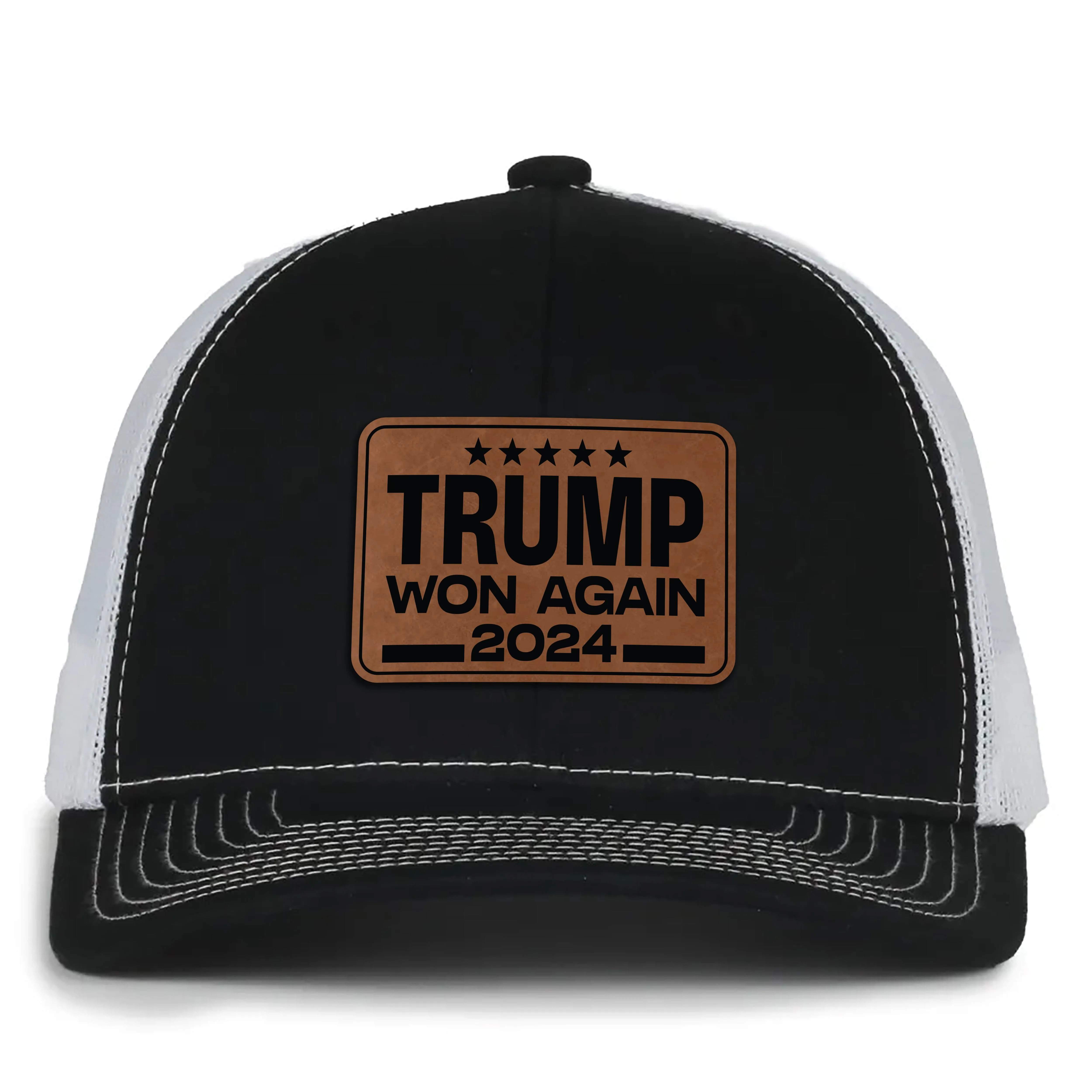 Trump Won Again 2024 Leather Patch Hat