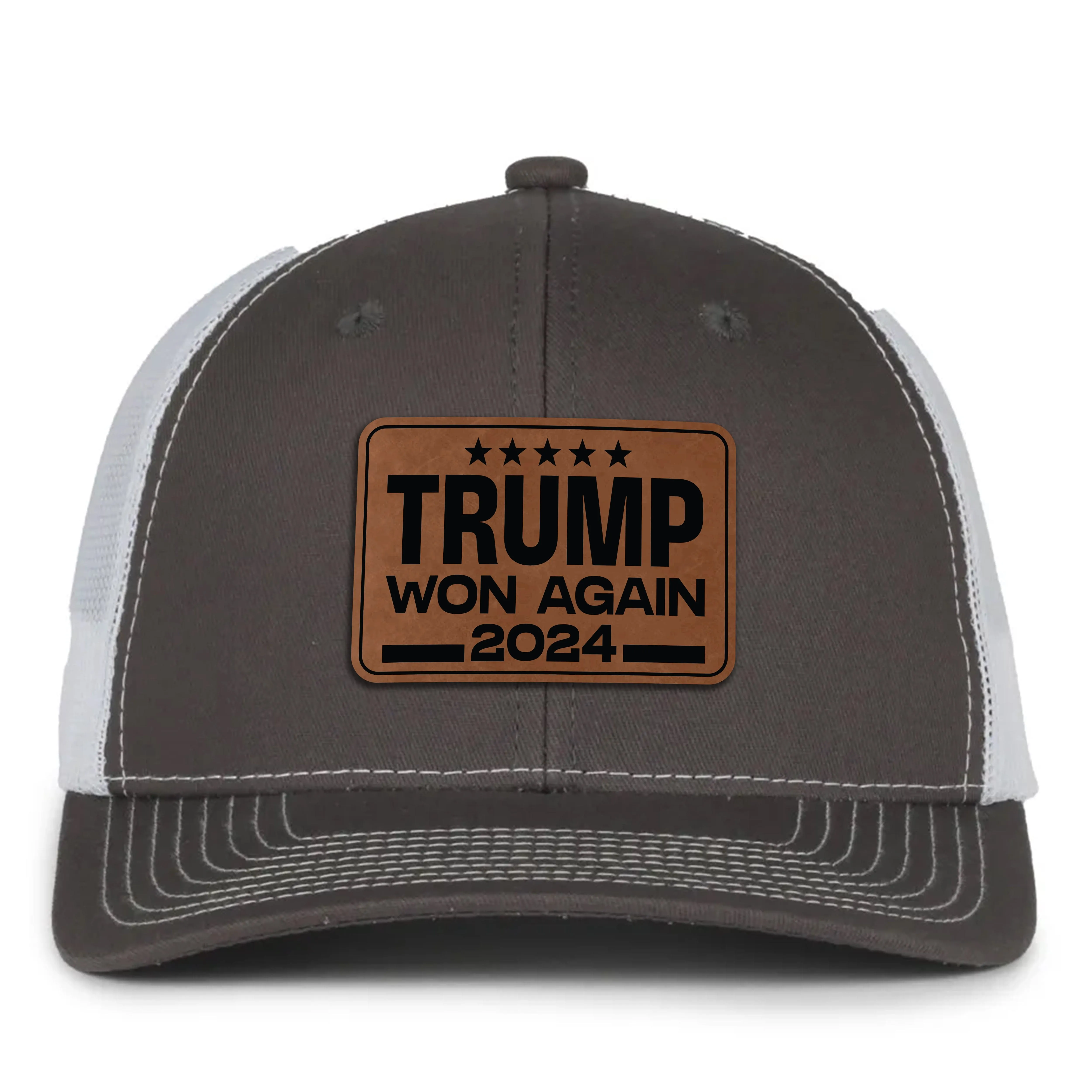 Trump Won Again 2024 Leather Patch Hat