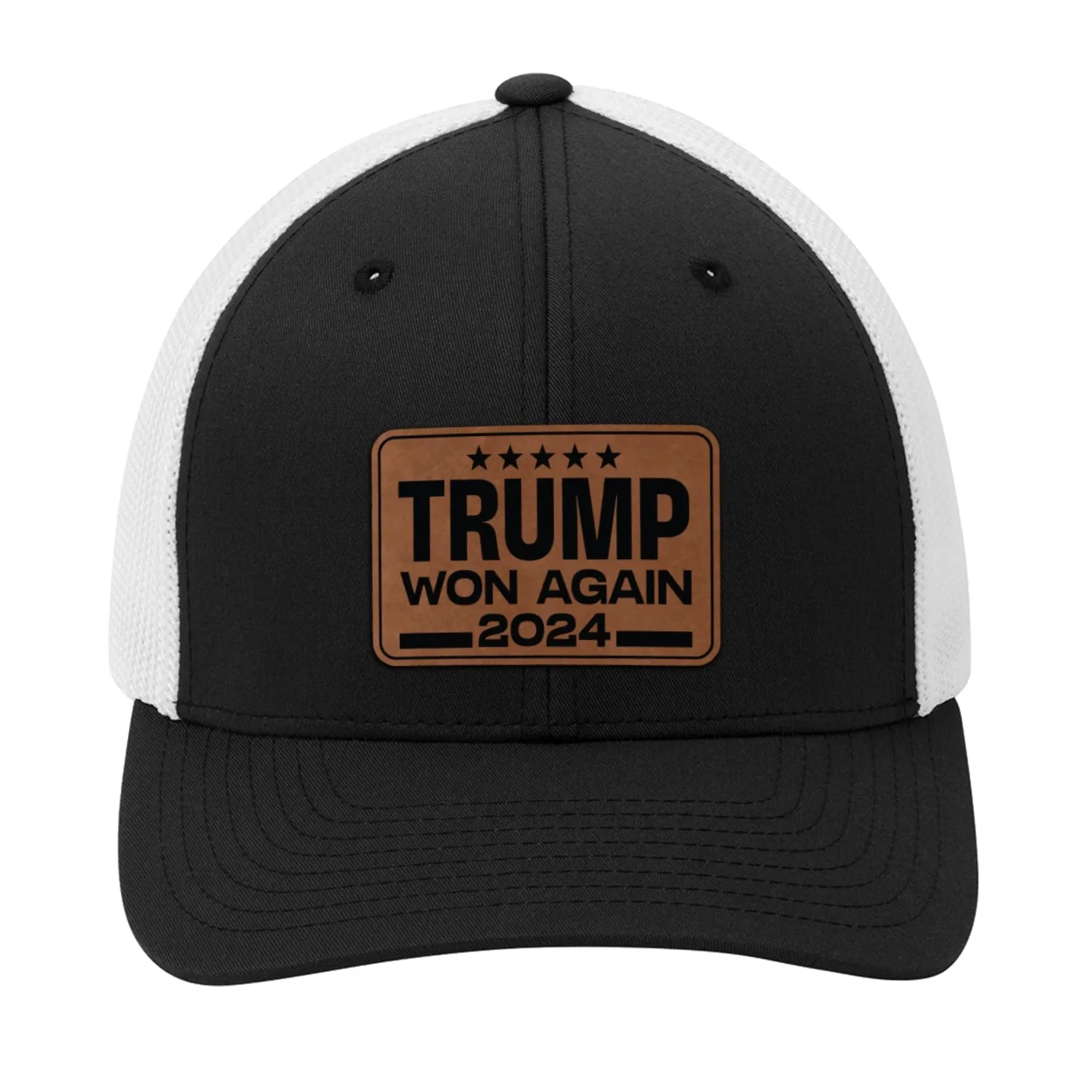 Trump Won Again 2024 Leather Patch Hat