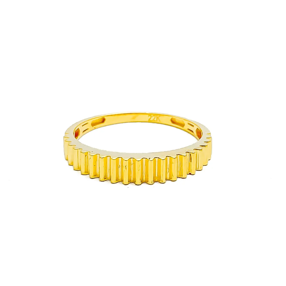 Unique Graceful 22k Gold Gear Ring