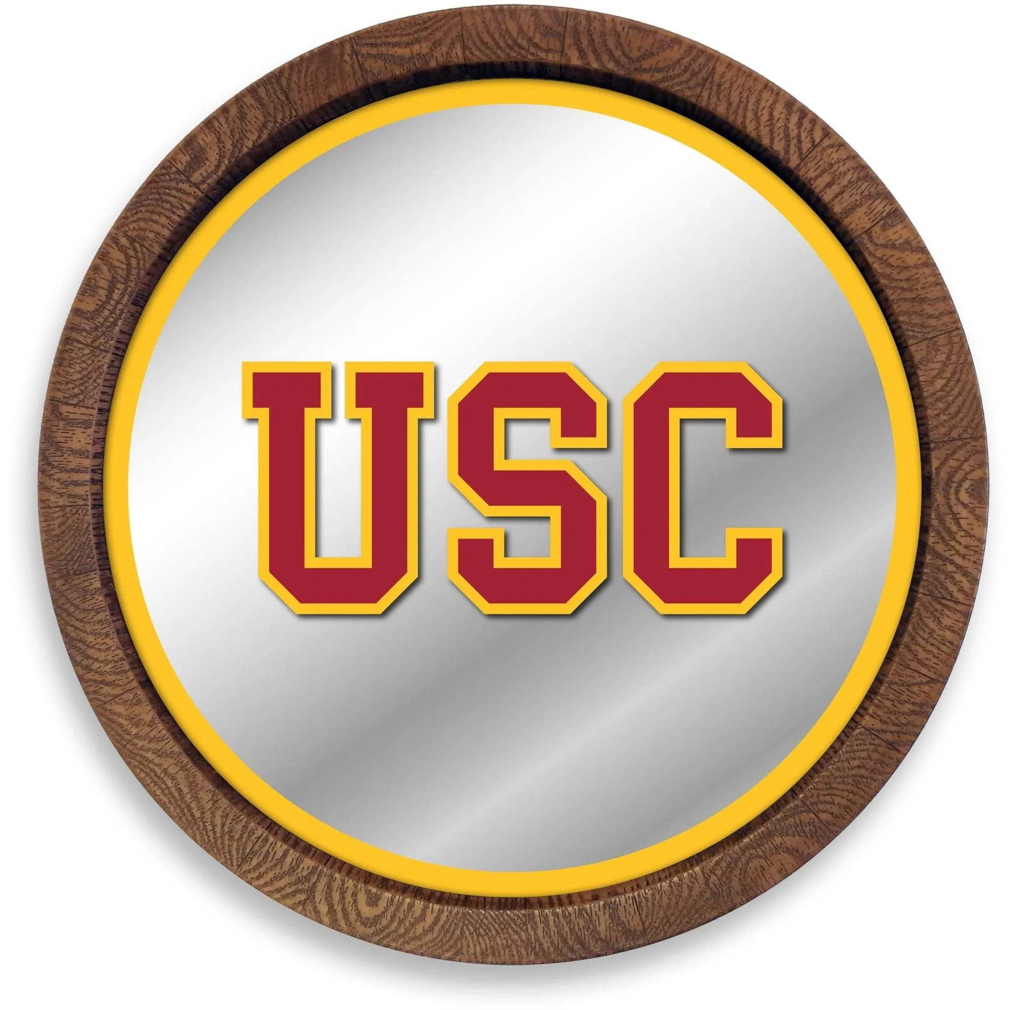 USC Trojans: "Faux" Barrel Top Mirrored Wall Sign