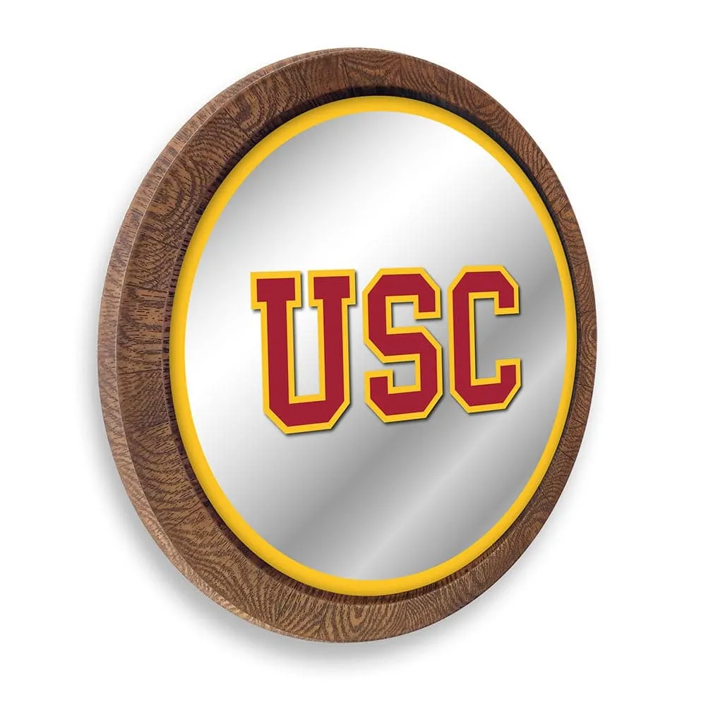USC Trojans: "Faux" Barrel Top Mirrored Wall Sign