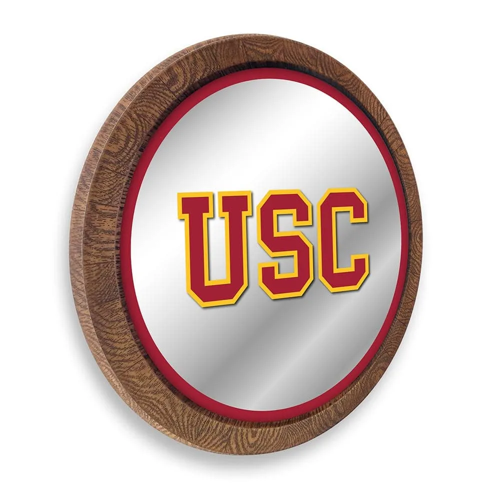 USC Trojans: "Faux" Barrel Top Mirrored Wall Sign
