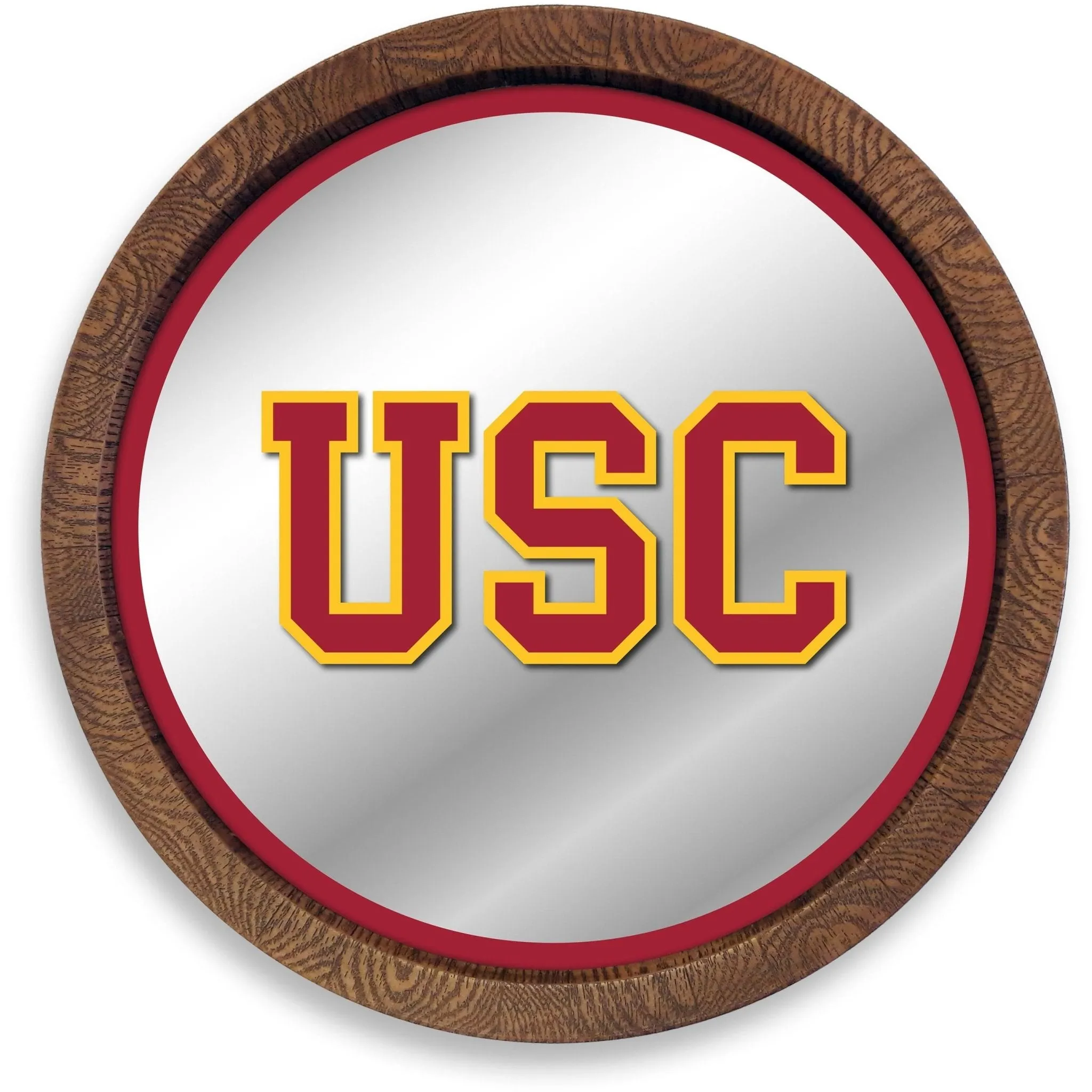 USC Trojans: "Faux" Barrel Top Mirrored Wall Sign