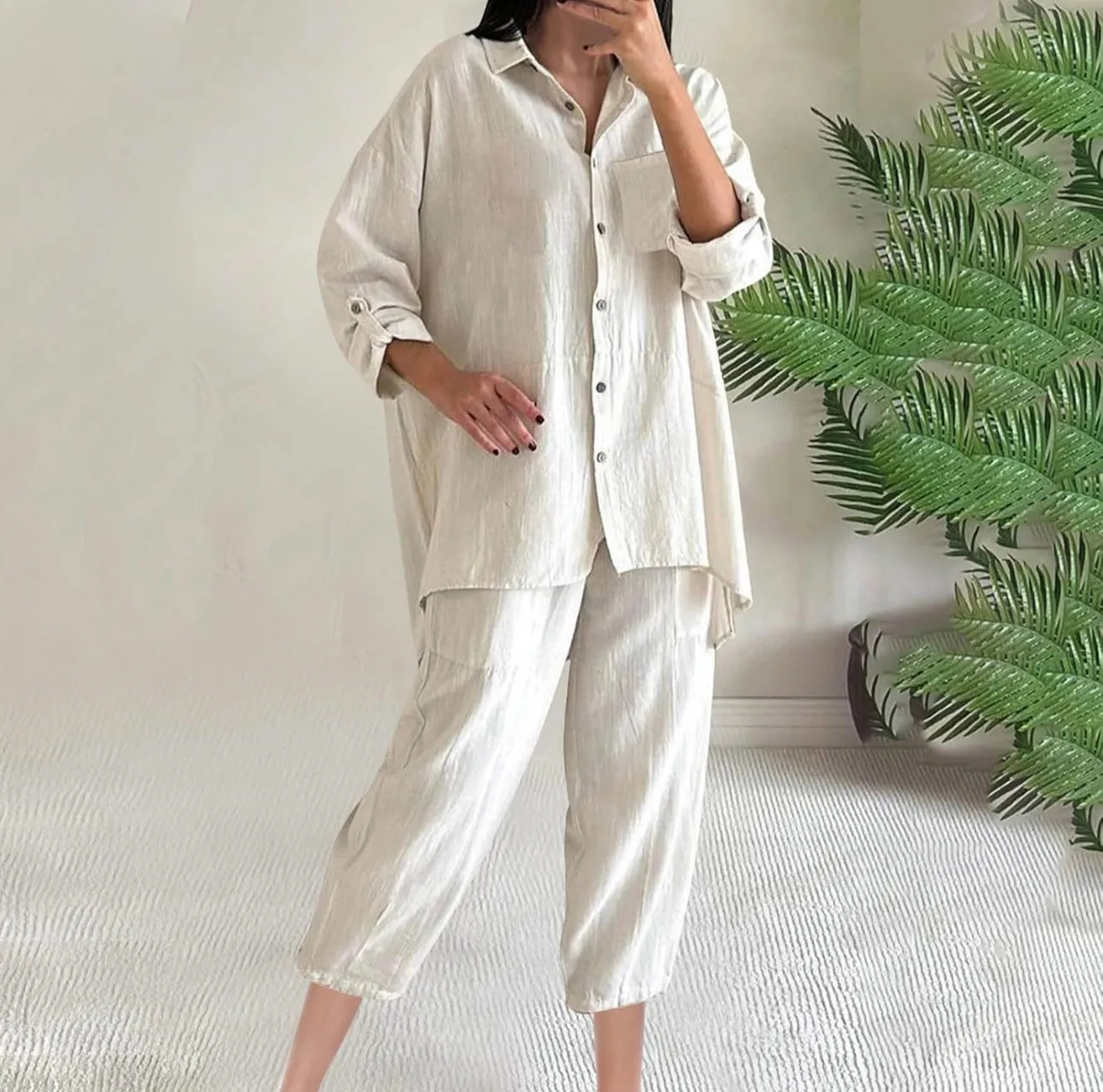 Valentina | Graceful Linen Two-Piece Set