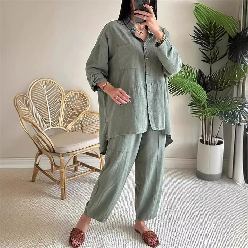 Valentina | Graceful Linen Two-Piece Set