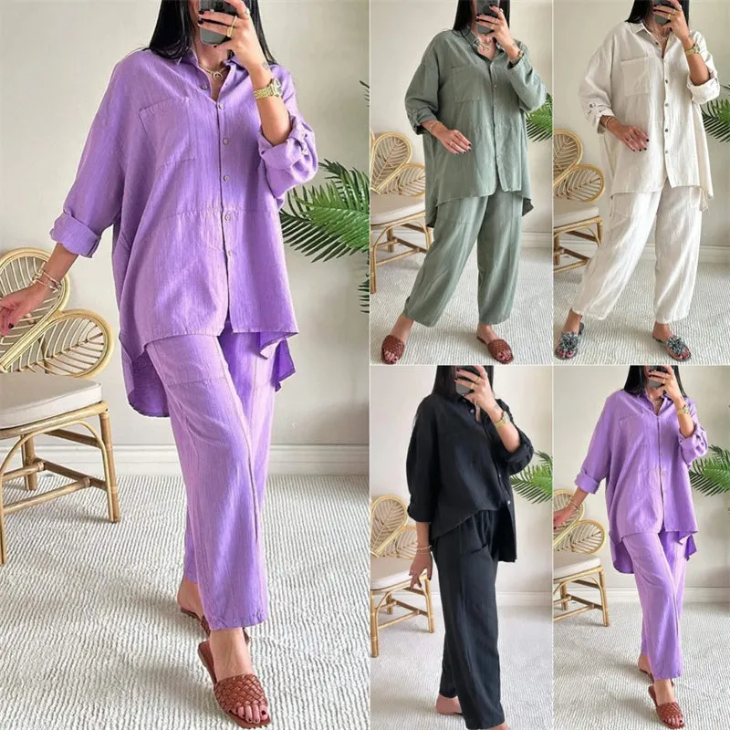 Valentina | Graceful Linen Two-Piece Set