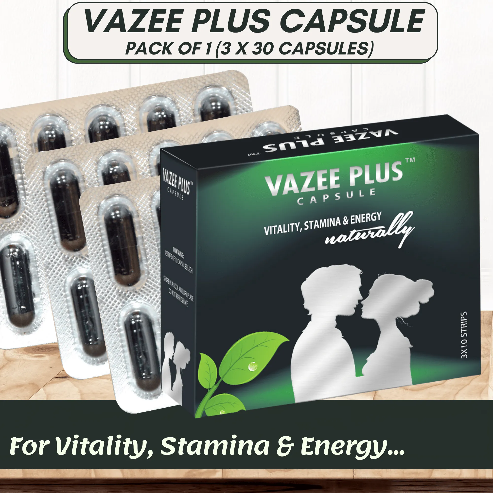 Vazee Plus, a Herbal Vitalizer for Vigor, Vitality and Performance booster with Ashwangdha