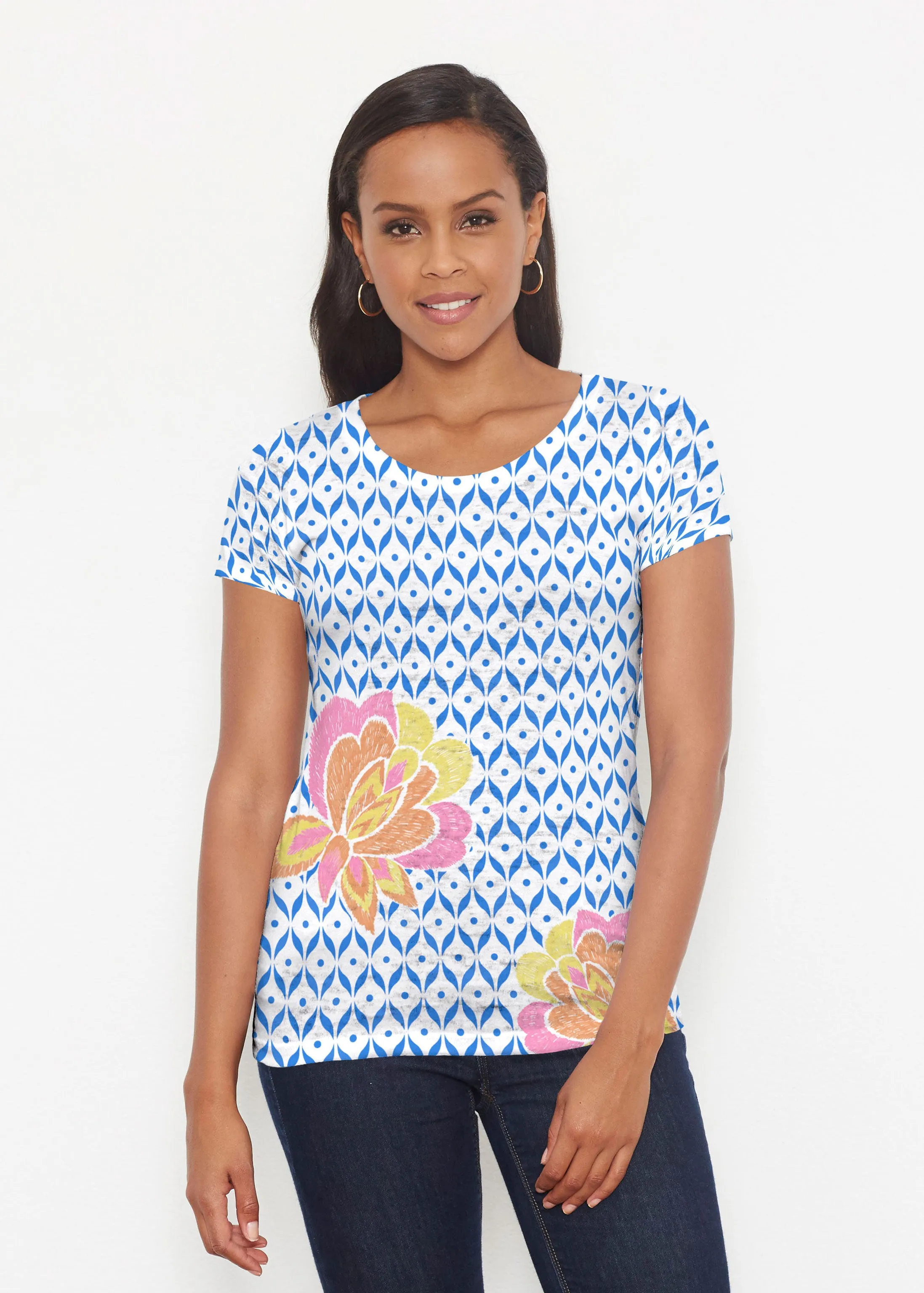 Vintage Blooms (8039) ~ Short Sleeve Scoop Shirt