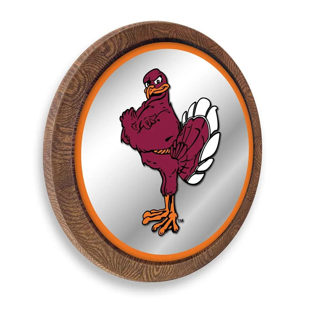 Virginia Tech Hokies: Mascot - "Faux" Barrel Top Mirrored Wall Sign