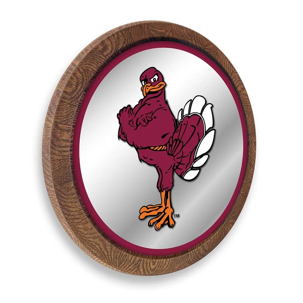 Virginia Tech Hokies: Mascot - "Faux" Barrel Top Mirrored Wall Sign