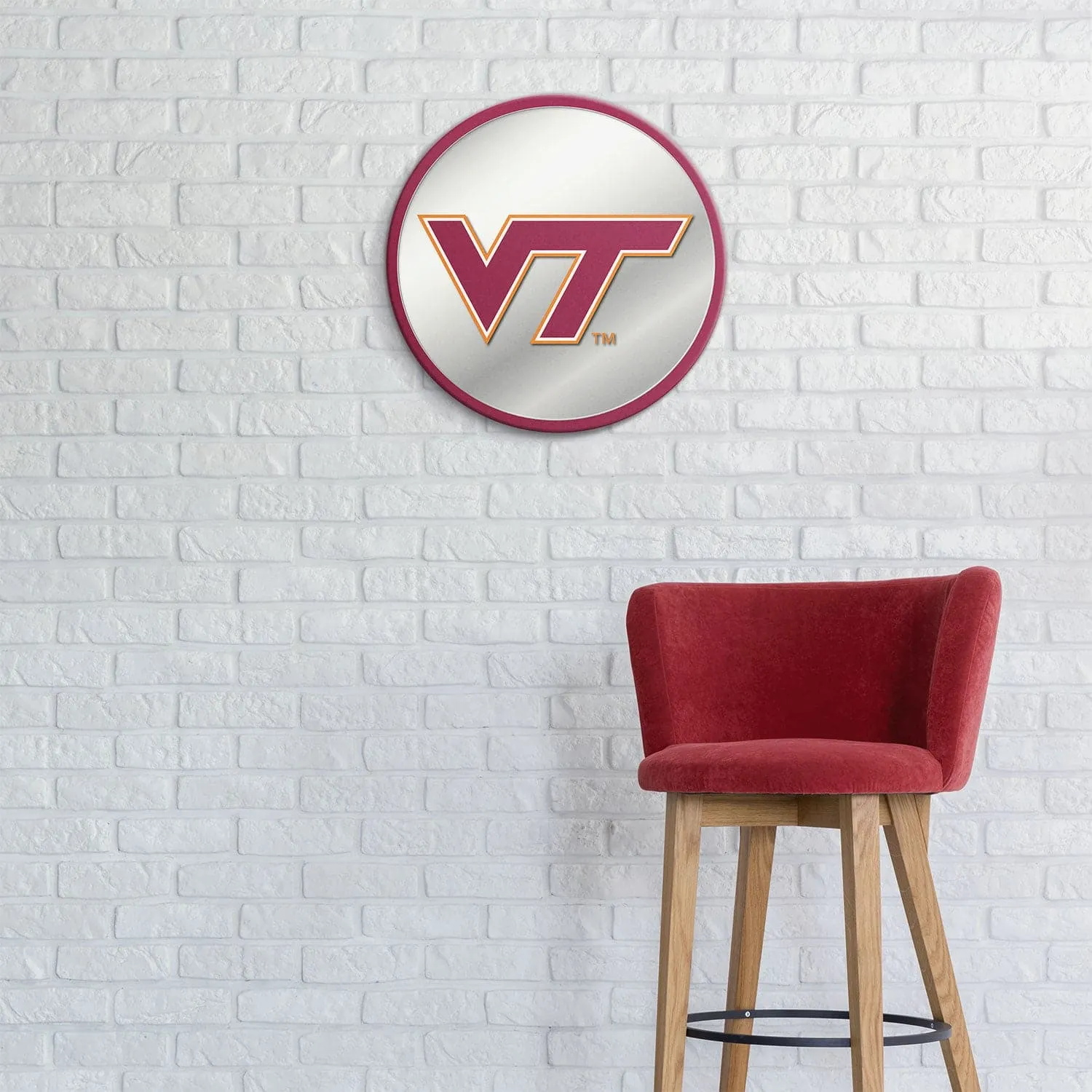 Virginia Tech Hokies: Modern Disc Mirrored Wall Sign