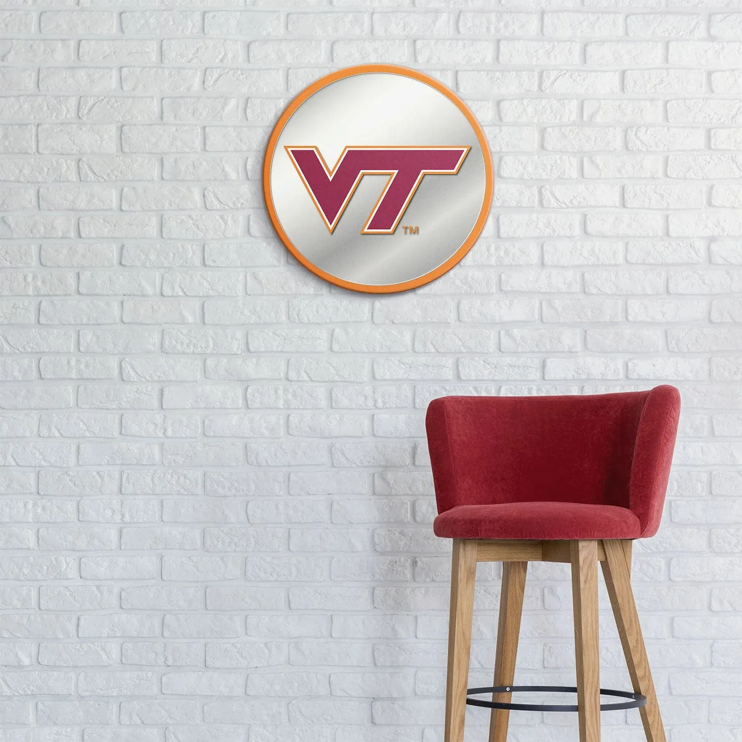 Virginia Tech Hokies: Modern Disc Mirrored Wall Sign