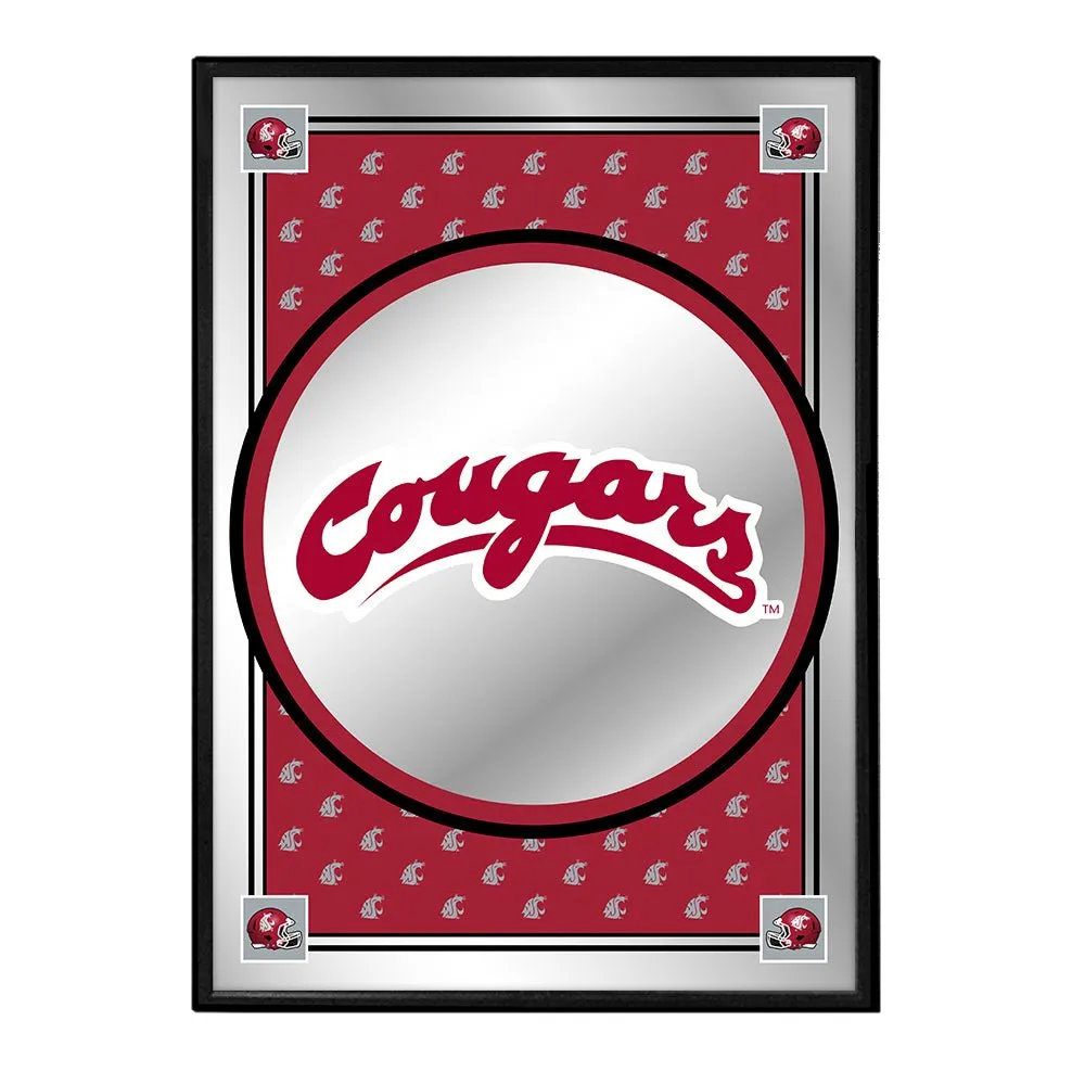 Washington State Cougars: Team Spirit - Framed Mirrored Wall Sign