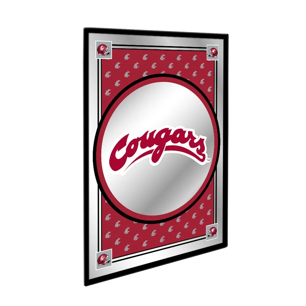 Washington State Cougars: Team Spirit - Framed Mirrored Wall Sign