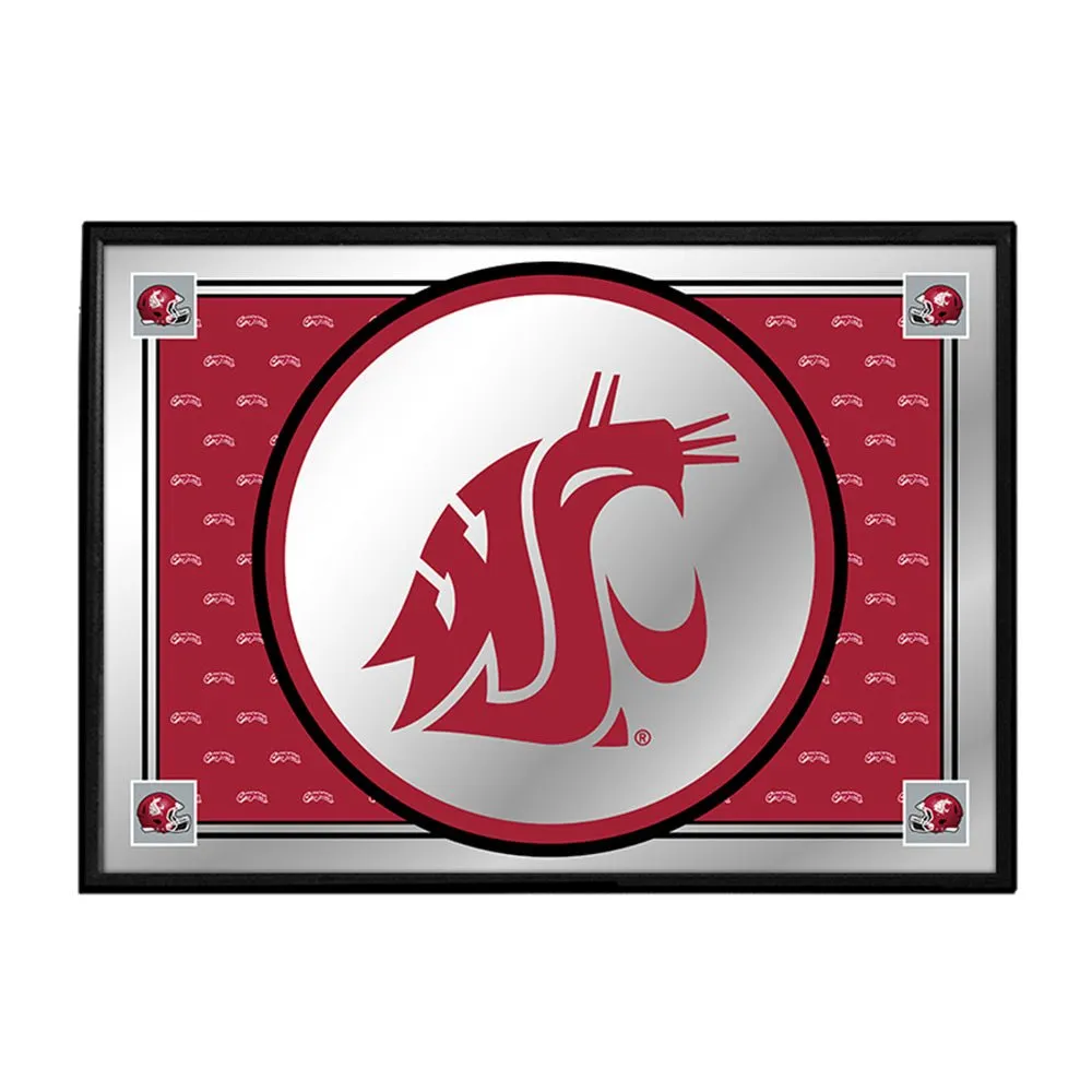 Washington State Cougars: Team Spirit, Logo - Framed Mirrored Wall Sign