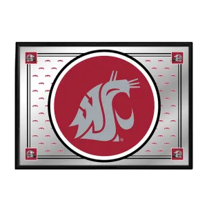 Washington State Cougars: Team Spirit, Logo - Framed Mirrored Wall Sign