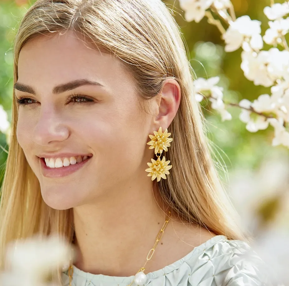 Water Lily Tier Earrings