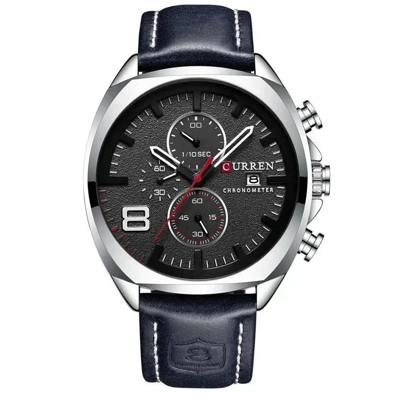 Water-Resistant Military Chronograph Sports Watch