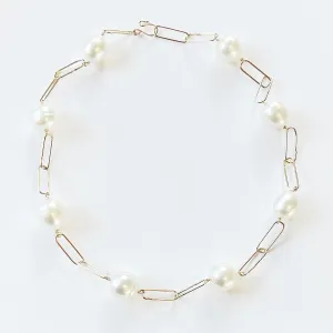 White South Sea Pearls with Living Links Planet Necklace