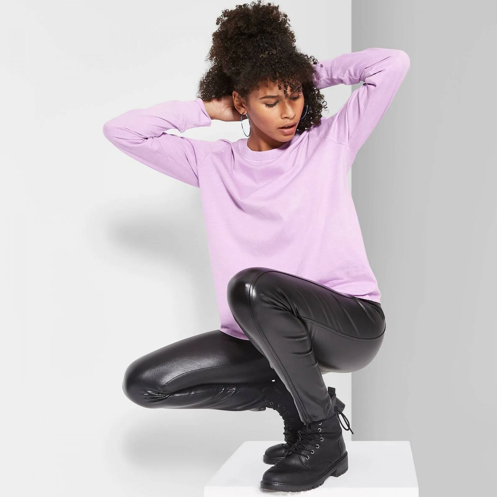 Wild Fable Women's Long Sleeve Crewneck Relaxed T-Shirt