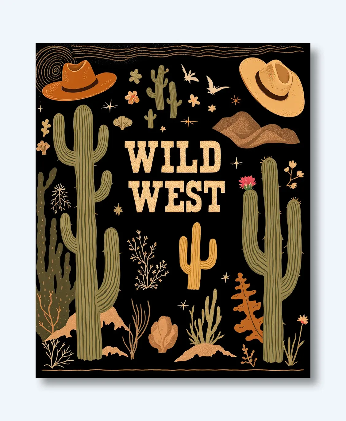 Wild West Adventure Wall Art Poster