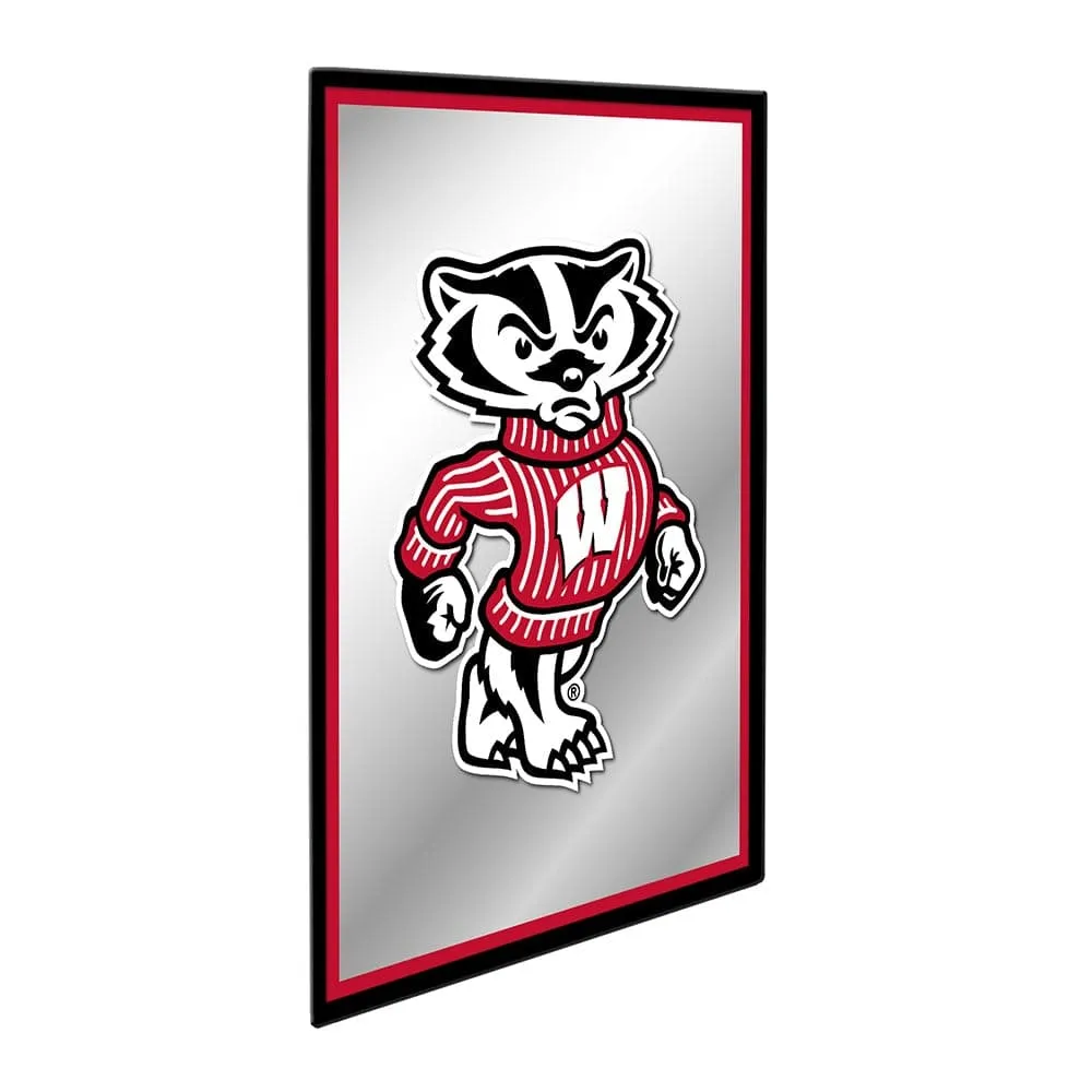 Wisconsin Badgers: Mascot - Framed Mirrored Wall Sign