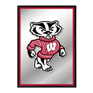 Wisconsin Badgers: Mascot - Framed Mirrored Wall Sign