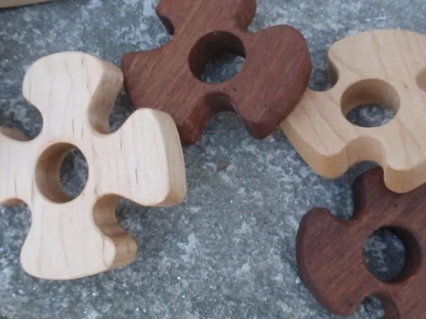 wooden pinwheel stacking toy