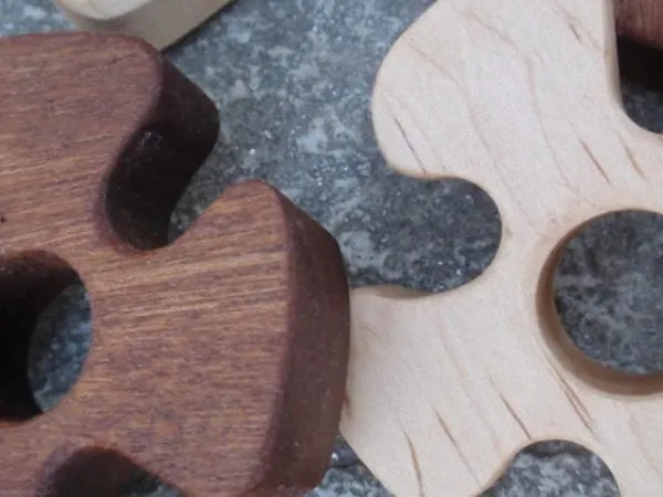 wooden pinwheel stacking toy