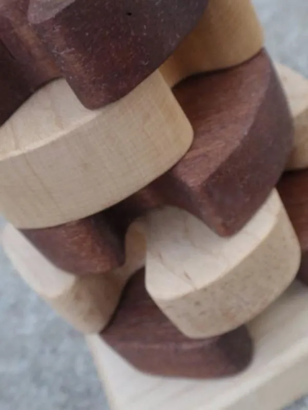 wooden pinwheel stacking toy